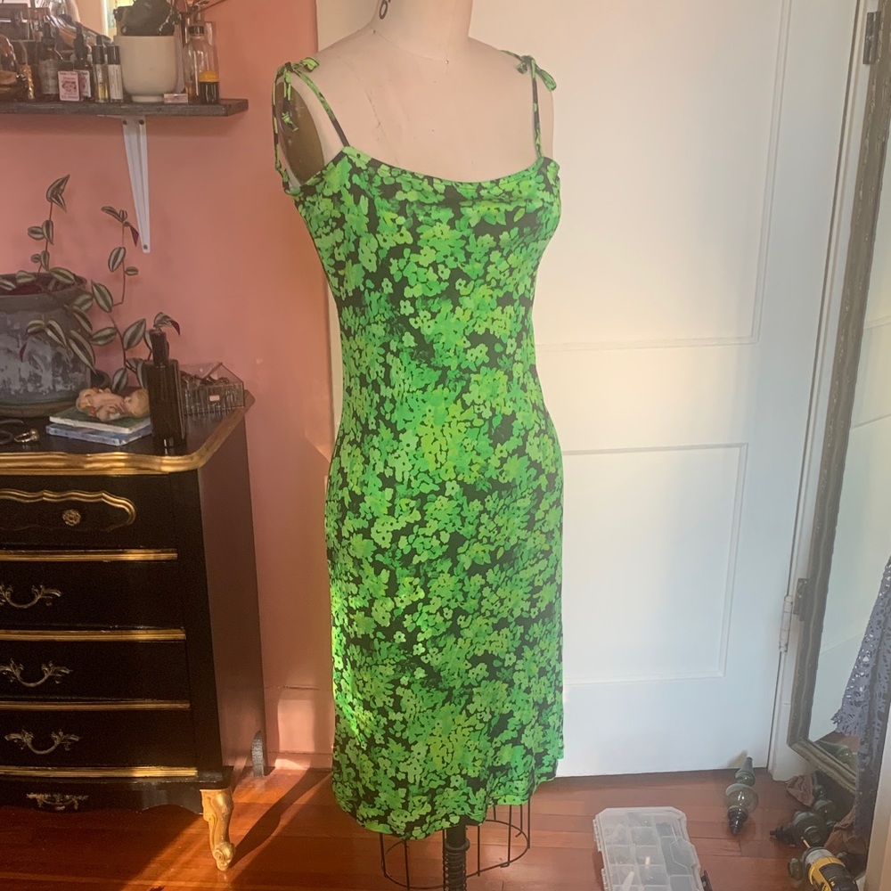 STINE GOYA Green Floral Women's Dress M
